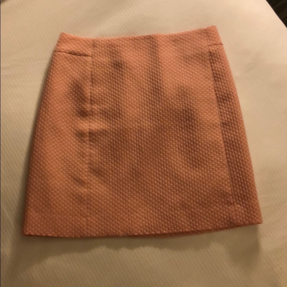 Pink & white polkadot skirt LOFT